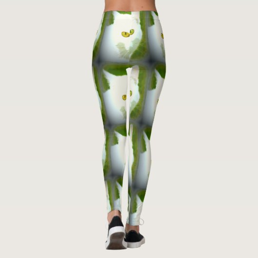 witte kat leggings (Achterkant)