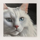 Witte kat legpuzzel (Verticaal)
