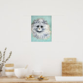 Witte Kat, Louis Wain Poster (Keuken)