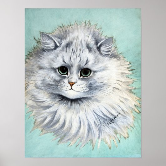Witte Kat, Louis Wain Poster (Voorkant)