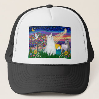 Witte kat - Magische nacht Trucker Pet
