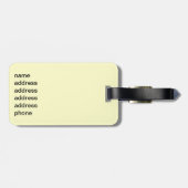 Witte kat met gele ogen ogen bagagelabel (Achterkant horizontaal)