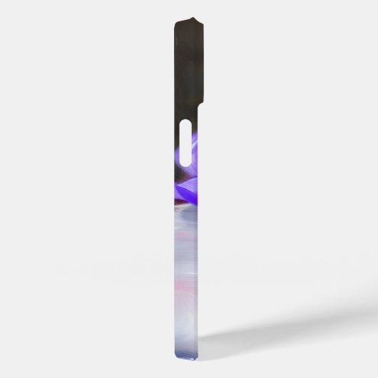 Witte kat met Paarse bloemkraag Case-Mate iPhone Case (Achterkant / Rechts)