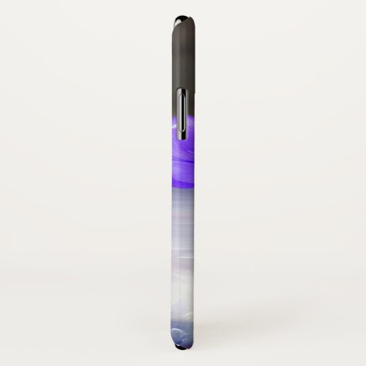 Witte kat met Paarse bloemkraag Case-Mate iPhone Case (Achterkant / rechts)