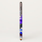 Witte kat met Paarse bloemkraag Case-Mate iPhone Case (Achterkant/links)