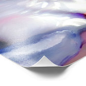 Witte kat met Paarse bloemkraag Foto Afdruk (Hoek)