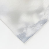 Witte kat met rode wintersjaal fleece deken (Hoek)