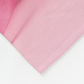 Witte Kat met Roze Linten Fleece Deken (Hoek)