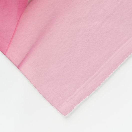 Witte Kat met Roze Linten Fleece Deken (Hoek)