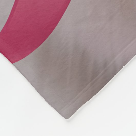 Witte Kat met Roze Linten Fleece Deken (Hoek)