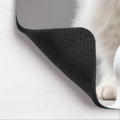 Witte kat met toiletpapier muismat (Hoek)