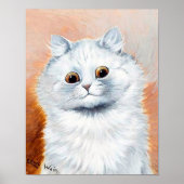 Witte kat met ventilator poster (Voorkant)