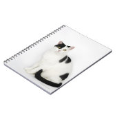 Witte kat met zwarte vlekken notitieboek (Linkerzijde)