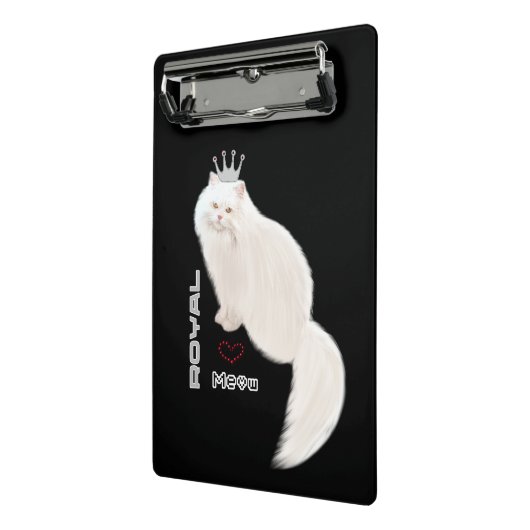 Witte kat mini klembord (Angled2)