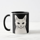 Witte kat mok (Links)