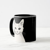 Witte kat mok (Voorkant links)