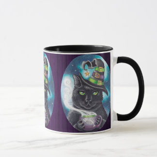 Witte kat Mok Black Cat Coffee Cup Tea