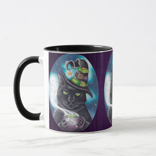 Witte kat Mok Black Cat Coffee Cup Tea (Links)