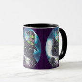 Witte kat Mok Black Cat Coffee Cup Tea (Voorkant rechts)