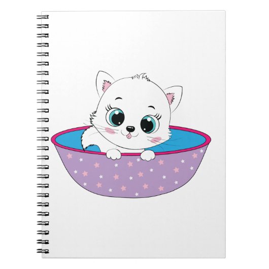 witte kat notitieboek (Voorkant)