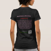 Witte kat op donkere achtergrond t-shirt (Achterkant)