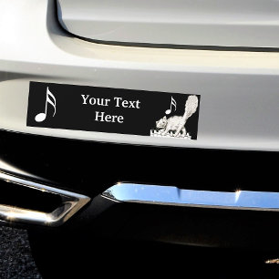 Witte Kat op Piano Keys Bumpersticker