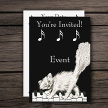 Witte Kat op Piano Keys