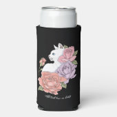 Witte Kat Perzik Lavendel Roze Rozen Seltzer Blikjeskoeler (Seltzer Voorkant)