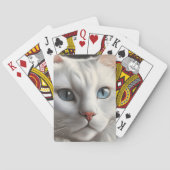 Witte kat pokerkaarten (Achterkant)