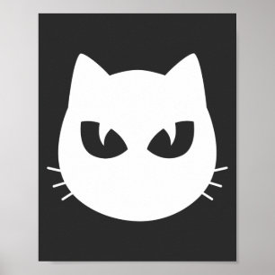 witte kat poster