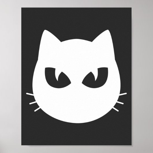 witte kat poster (Voorkant)