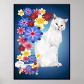 Witte Kat Poster (Voorkant)