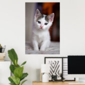 Witte Kat Poster (Thuiskantoor)