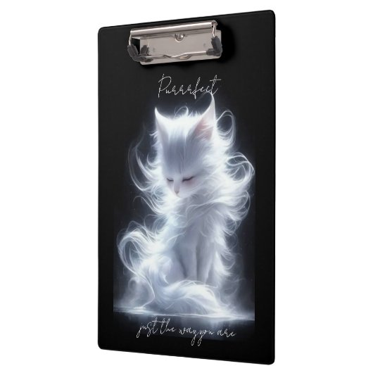 Witte kat Purfect Klembord (Links)