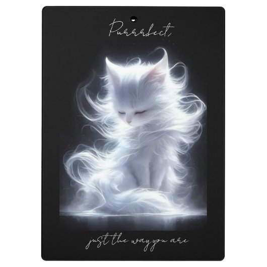 Witte kat Purfect Klembord (Achterkant)