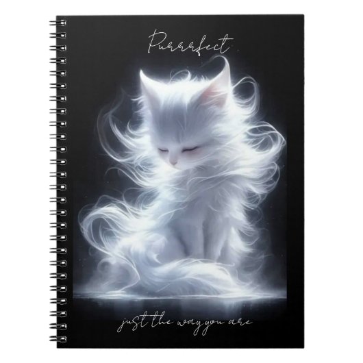 Witte kat Purfect Notitieboek (Voorkant)