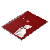 Witte Kat Rode Hart Hond Notitieboek (Linkerzijde)