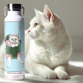 Witte Kat Roze Jurk Funny Swing Waterfles