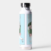 Witte kat roze jurk grappige schommel waterfles (Links)