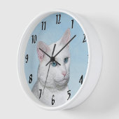 Witte kat schilderen - Kute Original Cat Art (Hoek)