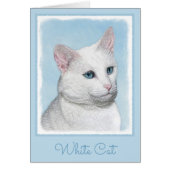 Witte kat schilderen - Kute Original Cat Art (Voorkant)