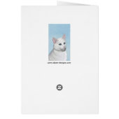 Witte kat schilderen - Kute Original Cat Art (Achterkant)
