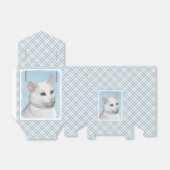 Witte kat schilderen - Kute Original Cat Art Bedankdoosjes (Uitgevouwen)