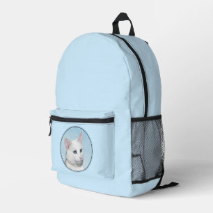 Witte kat schilderen - Kute Original Cat Art Bedrukte Rugzak