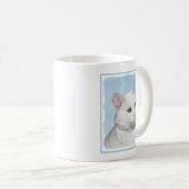 Witte kat schilderen - Kute Original Cat Art Koffiemok (Voorkant rechts)