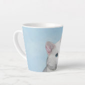 Witte kat schilderen - Kute Original Cat Art Latte Mok (Linkerhoek)