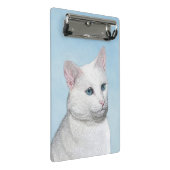 Witte kat schilderen - Kute Original Cat Art Mini Klembord (Schuin)