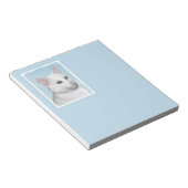 Witte kat schilderen - Kute Original Cat Art Notitieblok (Schuin)