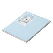 Witte kat schilderen - Kute Original Cat Art Notitieblok (Linkerzijde)
