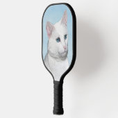 Witte kat schilderen - Kute Original Cat Art Pickleball Paddle (Links)